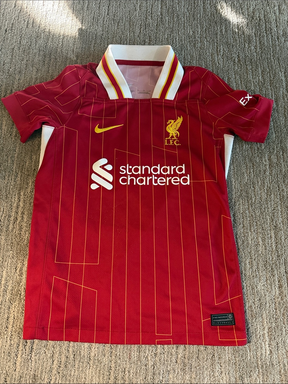 Liverpool Kids Red Home Jersey with Yellow Details